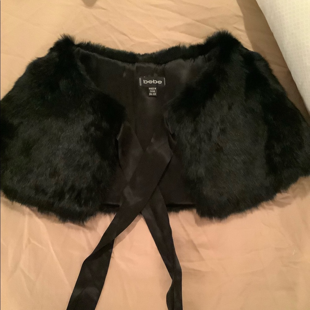 BEBE fur stole or wrap NWOT